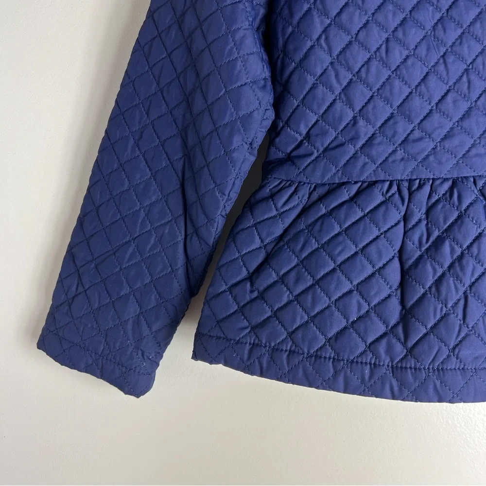 Gymboree Navy‎ Quilted Jacket Girls Size 5/6 Lightweight Zip Up Coat